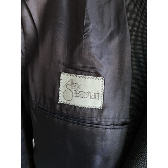Vestimenta (Armani) Men 38 Blazer Wool Double Breasted Birdseye Sport Coat Italy - Picture 11 of 16